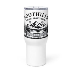Travel mug with a handle