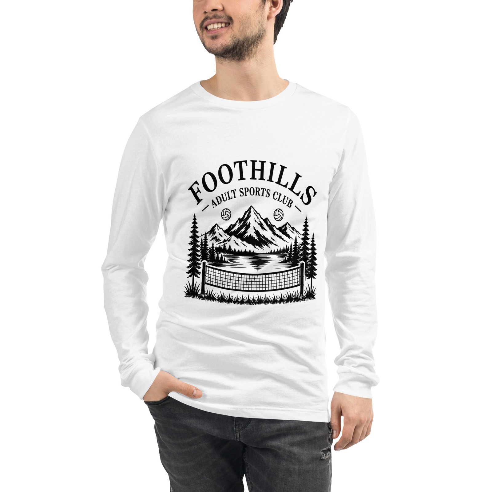 FoHi Flagship Long Sleeve T - BLK Logo - Image 3